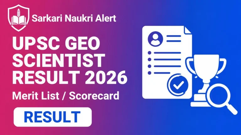 UPSC Geo Scientist Result 2026 Out: Final Merit List PDF, 66 Candidates Recommended, How to Check 6 UPSC Geo Scientist Result 2026 Out: Final Merit List PDF, 66 Candidates Recommended, How to Check