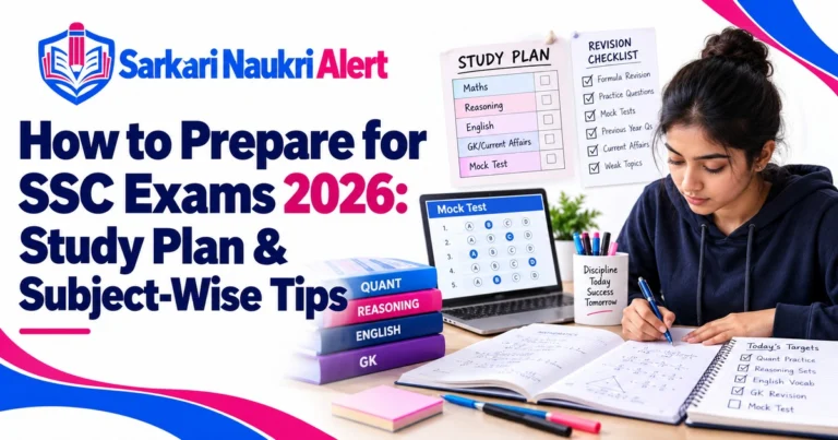 How to Prepare for SSC Exams 2026: Study Plan & Subject-Wise Tips 1 How to Prepare for SSC Exams 2026: Study Plan & Subject-Wise Tips